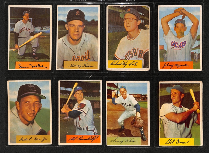 Lot Of 74 1954 Bowman Baseball Cards w. Richie Ashburn